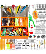 PLUSINNO 404 PCS Fishing Lures, Upgrade XL Fishing Tackle Box with Tackl... - $146.05