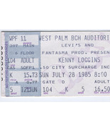 KENNY LOGGINS 1985 Ticket Stub West Palm Beach Aud Fantasma Productions - $9.75