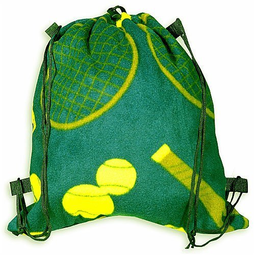 Tenis Fleece Backpack Bag - Green - $12.99