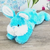Dan Dee Collectors Choice Blue Bunny Plush 17&quot; Laying Rabbit 2011 Stuffe... - £11.80 GBP