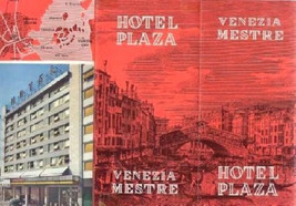 Hotel Plaza Venezia Mestre Brochure  Venice Italy 1960&#39;s - $24.72