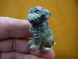 (Y-DOG-SH-555) little SHAR PEI PUG dog Marble gemstone carving Pup FIGURINE - $14.01