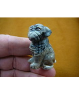 (Y-DOG-SH-555) little SHAR PEI PUG dog Marble gemstone carving Pup FIGURINE - £11.01 GBP