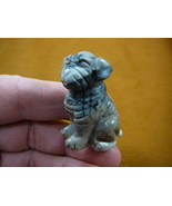 (Y-DOG-SH-555) little SHAR PEI PUG dog Marble gemstone carving Pup FIGURINE - €11,95 EUR