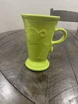 Homer Laughlin Fiesta Lemongrass Green Latte Pedestal Coffee HLC Embosse... - $659.42 MXN