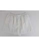 Vintage 60s 70s Blank Sheer Sleep Night Boxers Shorts White Cotton Blend... - $544.82 MXN