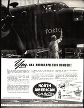 1942 U.S. Army Recruiting Induction Service Autograph bomber WW2  Vtg Print Ad - £19.81 GBP