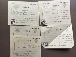 Lot de 5 anciens reçus Advocate servise, Palestine, Haïfa, 1936 - $20.45 CAD