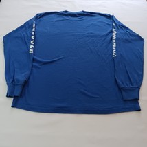 Gildan Activewear FLORENCE FALCON Men's Blue Cotton T-Shirt Long Sleeve Size L image 2
