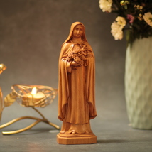 7.9 Inches Saint Teresa of Jesus Wooden Statue, Wooden Catholic Religious Gifts - £55.86 GBP