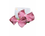 2ct Happy Easter  GIRL GLITTER PINK BOWS WITH BUILT IN CLIP-missing Bunny - £6.23 GBP