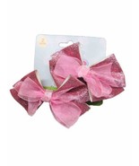 2ct Happy Easter  GIRL GLITTER PINK BOWS WITH BUILT IN CLIP-missing Bunny - $142.57 MXN