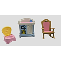 Vintage Loving Family Nursery Dollhouse Furniture Potty Chair Table Chair - £14.76 GBP