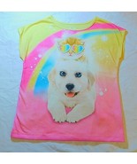 365 Kids Girls Sleeveless Dolman Tee Shirt Size 8 Cool Puppy Dog &amp; Kitty... - $239.38 MXN