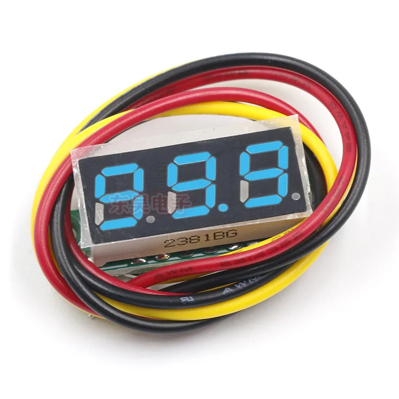 0.28 inch DC 0-100V 3-Wire Mini Gauge voltage meter Voltmeter LED Display Digita - £133.20 GBP