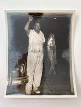 Vintage Fisherman Panama Canal Fish 8&quot; x 10&quot; Photograph Grouper 1950&#39;s - £18.88 GBP