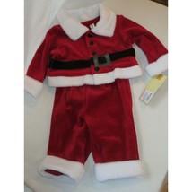 Baby Boys Christmas 3 Pc Red Velvet Santa Suit Outfit Size NB Newborn In... - £11.73 GBP