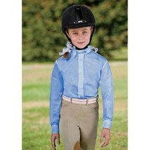 Devon Aire Childs Girls Blue English Long Sleeve Hunter Show Shirt w/ Ch... - £20.47 GBP