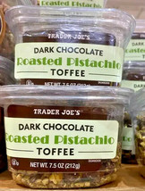 2 Pack Trader Joe's Dark Chocolate Roasted Pistachio Toffee - $28.71