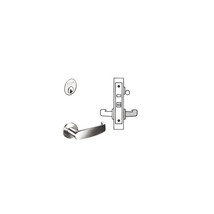 Storeroom Closet Mortise Trim Only with L Lever &amp; LN Rose, Satin Chrome - $559.69