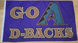 Arizona Diamondbacks Large Purple 60&quot; x 34&quot;  GO D-BACKS Flag SGA 2005 NEW - £7.47 GBP