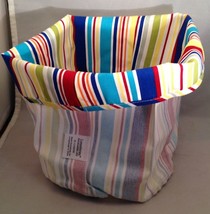 Longaberger Extra Large Canister Basket Liner ~ Sunny Day Stripe Fabric - £10.49 GBP