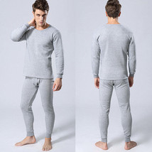 Men Round Neck Warm Pajamas Suit - £6.89 GBP+