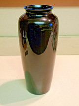 Vintage Dark Black Amethyst Purple 12&quot; Long Vase - £17.32 GBP
