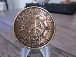 Clark County Fire District 11 Las Vegas NV Fire Chiefs Challenge Coin #648T - £27.68 GBP
