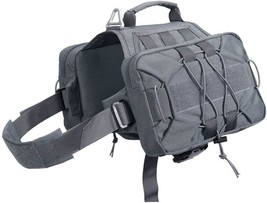 Excellent Elite Spanker Dog Pack Hound Dog Saddle Bag Backpack For Travel, Gry-L - $55.99