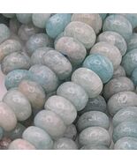 Natural Amazonite Rondelle Beads – 4x2mm Gemstone Bead Strand, Calming Blue Gree - $7.49