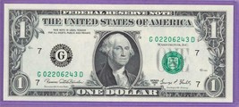 1969D $1.00 Federal Reserve Note Chicago District GD block Run 1 G022062... - $6.49
