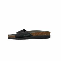 Mephisto Slides Sandals Size 38 EU/US 6 Black Leather Cork 1151933 Womens - £23.73 GBP