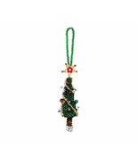 Christmas Tree Czech Glass Seed Bead Hanging Figurine Seasonal Ornament ... - £9.47 GBP