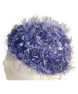 Purple Fuzzy Crochet Beanie Hat - $11.80