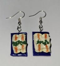 Enchilada Earrings Silver Wire White Sauce Chicken Mexican Meal - $8.50