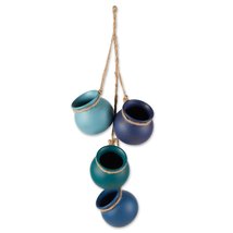Blue Tones Dangling Mini Pots (2 Sets) - $38.89