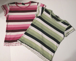 Girls' Crew Neck Tops Short Sleeve Size L (10 - 12) Qty 2, The Children's Place - $5.98