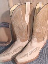 Womens cowboy boots Corral, tan lt br emb, sz:8.5 M item: s2182 - £182.88 GBP