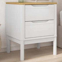 Bedside Cabinet White Solid Pine Wood Small Bedside Cabinet - $2,421.01 MXN