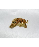 Charter Club 1-1/4&quot; Gold Tone Jeweled Cheetah Pin R981 - $16.31