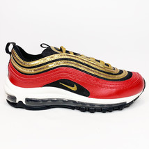 Nike Womens Air Max 97 Red Metallic Gold Sequin Size 7.5 CT1148 600 New - $121.52