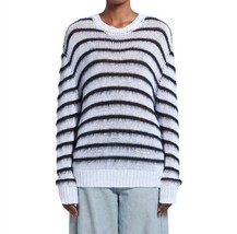 Marni brushed stripe crewneck sweater in LILY WHITE - size 40 - £187.96 GBP