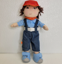 HABA Graham Boy Doll Plush Outfit Hat Scarf Shoes Brown Hair Toy 12” HTF - £15.39 GBP