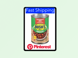Bush&#39;s Sidekicks Southwest Zest Pinto Beans, 15 oz, Pack Of 6 - £13.45 GBP