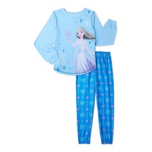 Disney Frozen 2 Girls Long Sleeve Top/Pants 2-Piece Pajama Set, Size M (7-8) - £15.77 GBP