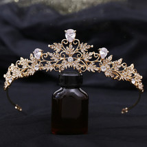 Silver Bridal Crystal Rhinestone Tiara | wedding Gold tiara | Wedding Br... - £43.15 GBP