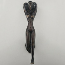 Lady Figurine Brass Door Handle 7.5&quot; - Nepal - £31.59 GBP