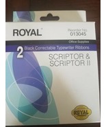 Two ROYAL Black Electronic Typewriter Ribbon Correctable Film Cartridge ... - €26,06 EUR