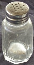 Used Gemco Pressed Glass Salt OR Pepper Shaker – Chrome Plated Screw On ... - $8.90